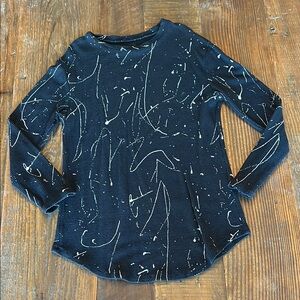 Abstract Patterned Long Sleeve Top